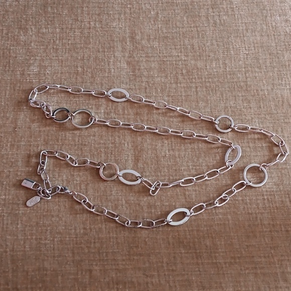 JLO Silver Tone Link Long Wrap Necklace - Picture 7 of 8